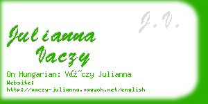 julianna vaczy business card